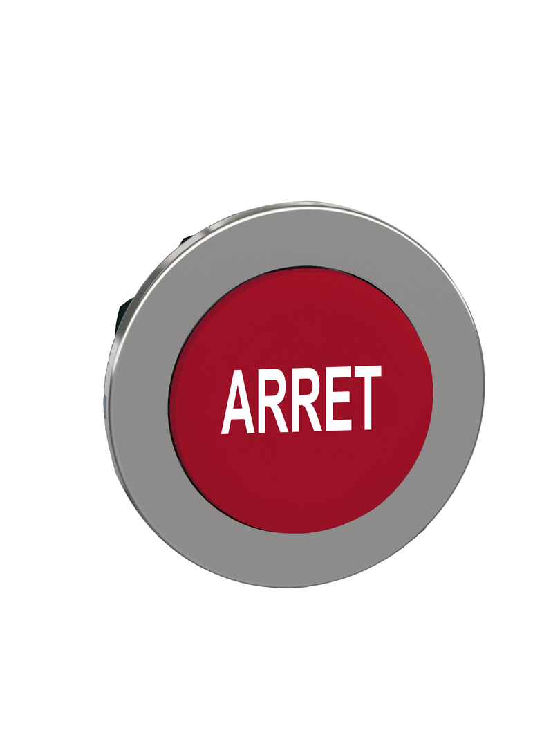 Harmony XB4 Główka przycisku bez podświetlenia czerwony wystający samoczynny powrót białe oznaczenie