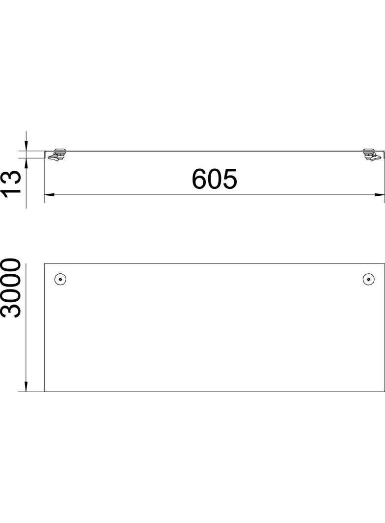 DRL/600, POKRYWA Z RYGLAMI 600MM VA-430