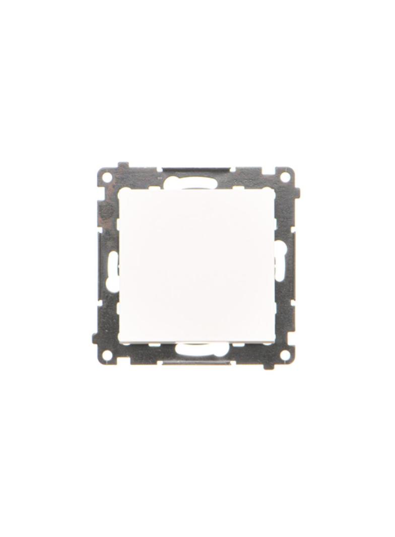 Simon 55 Przycisk zwierny pojedynczy rozwierny bez piktogramu szybkozłączka Biały mat