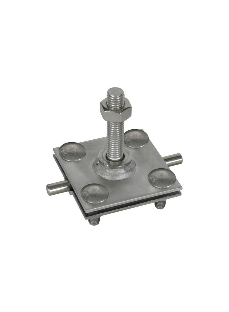 Zacisk do wypustu uziemiającego M12, do drutu 7-10/płask.30-40 mm, stal nierdzewna NIRO ( V4A)