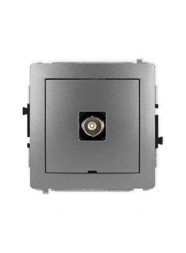 DECO Mechanizm gniazda pojedynczego BNC, bez pola opisowego grafitowy