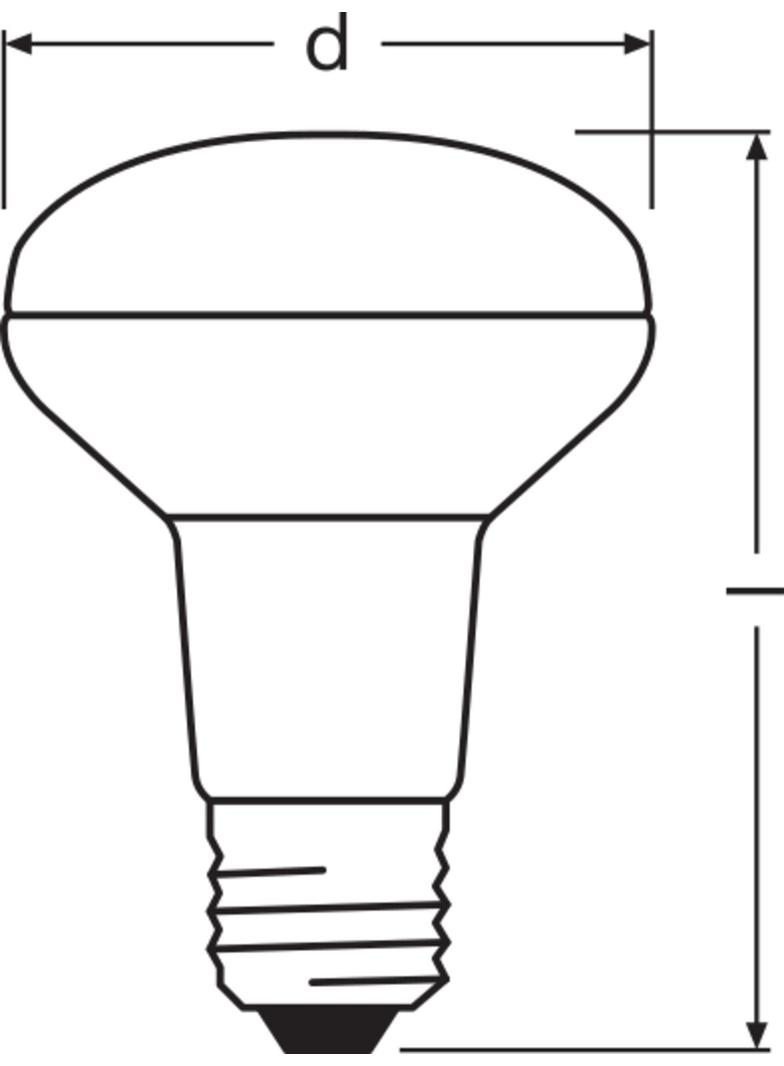 Lampa LED Superior R80 ściemnialna 4,8W 927 E27 LEDVANCE