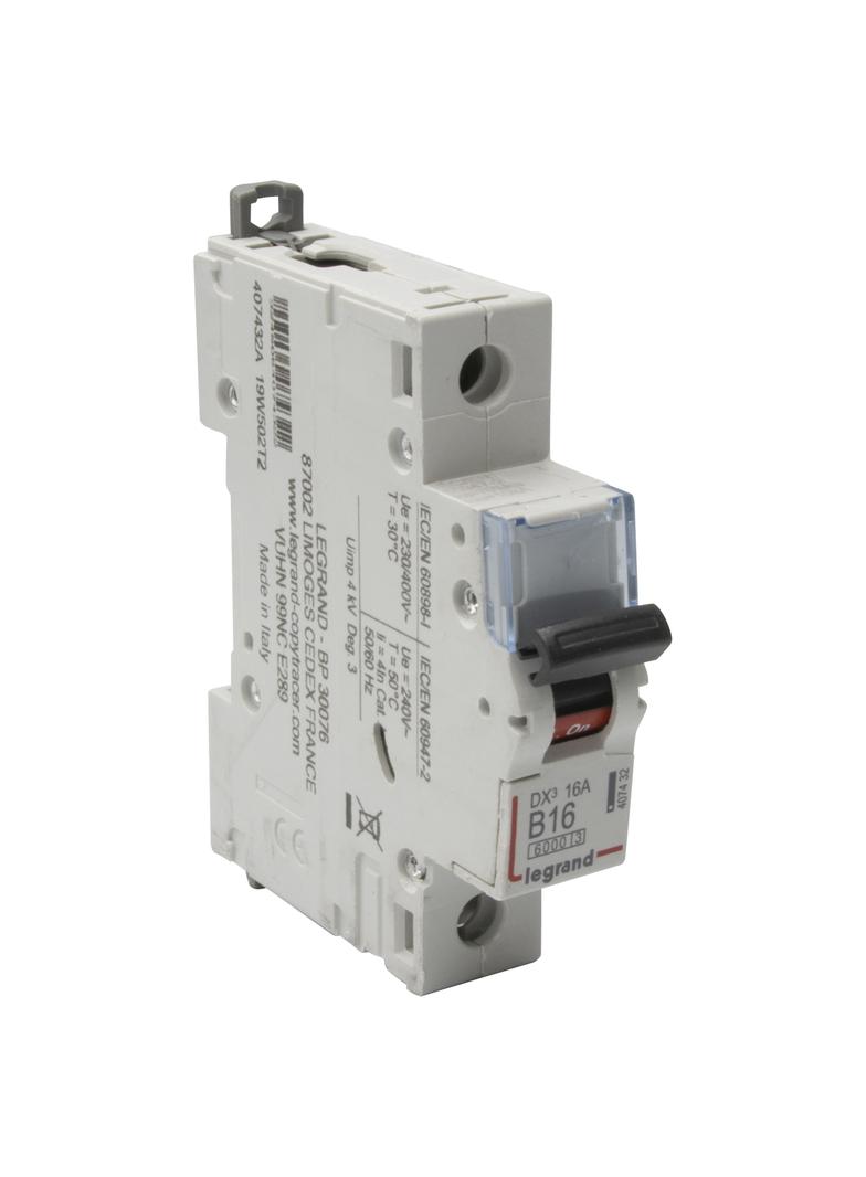 WYŁĄCZNIK NADPRĄDOWY S 301 1P B 16A 6000A SERII DX3, Legrand