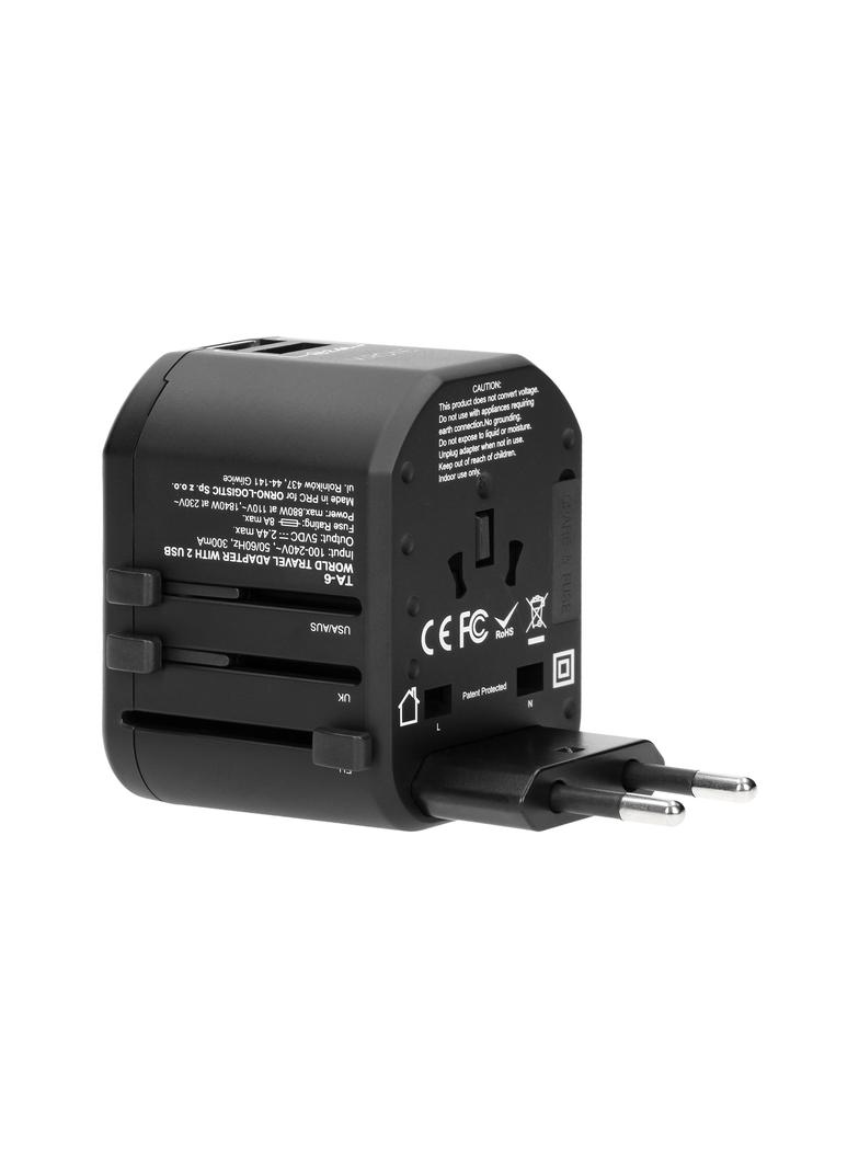 GOworld USB uniwersalny adapter 200 krajów 2 x USB TA-6 ORNO