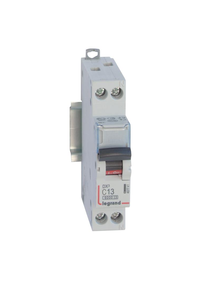 Wyłącznik Nadprądowy S 301N 1P+N C 13 6kA DX3 407741 LEGRAND