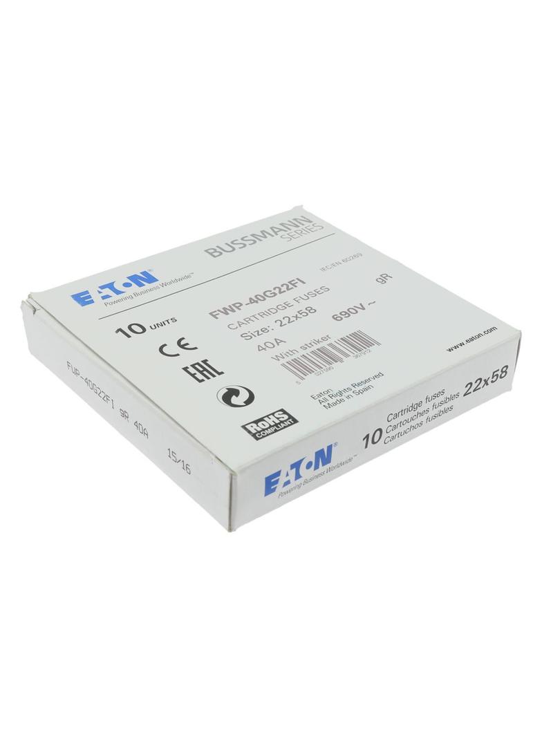 40A 690V AC gR 22X58mm FUSE WITH STRIKER Wkładka szybka 40A AC 690V 22x58 gR IEC UL wybij FWP-40G22F