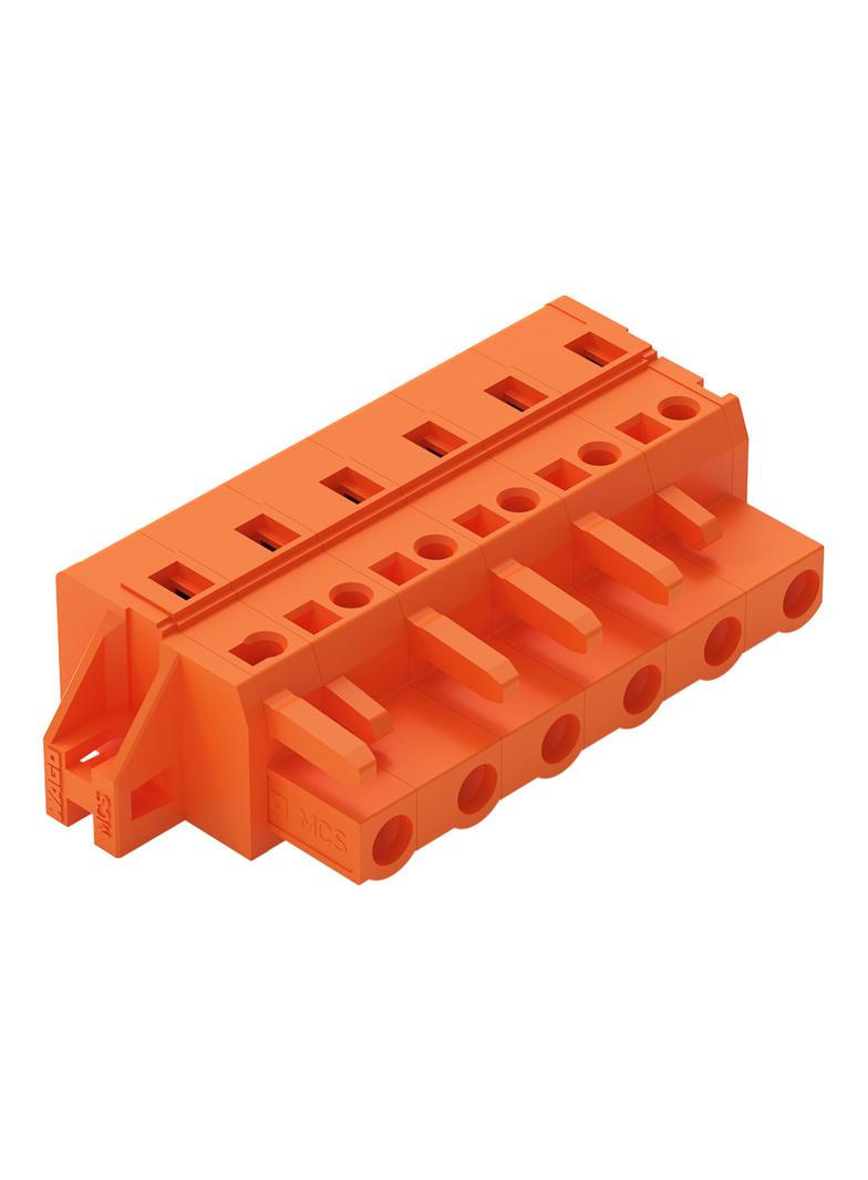 Gniazdo MCS‑MIDI Classic 6‑biegunowe pomarańczowe raster 7,62mm 231‑706/031‑000 /25szt./ WAGO