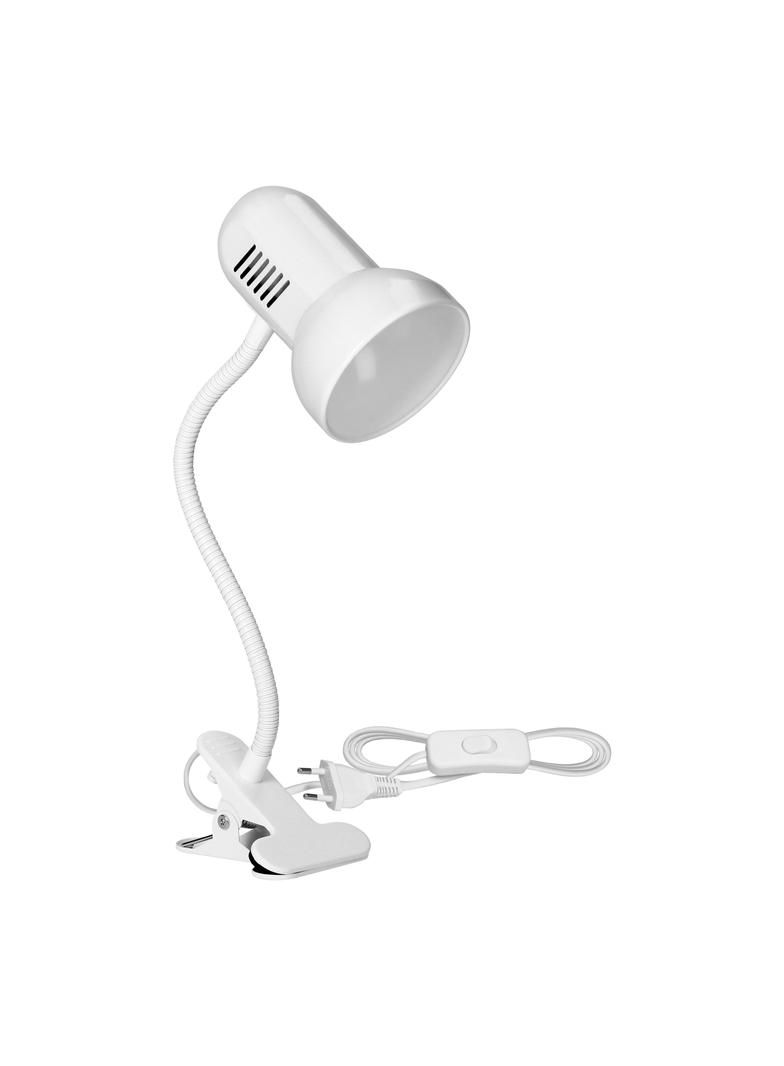 GANSO, lampka biurkowa z klipsem, flex, 15W, E27, biała