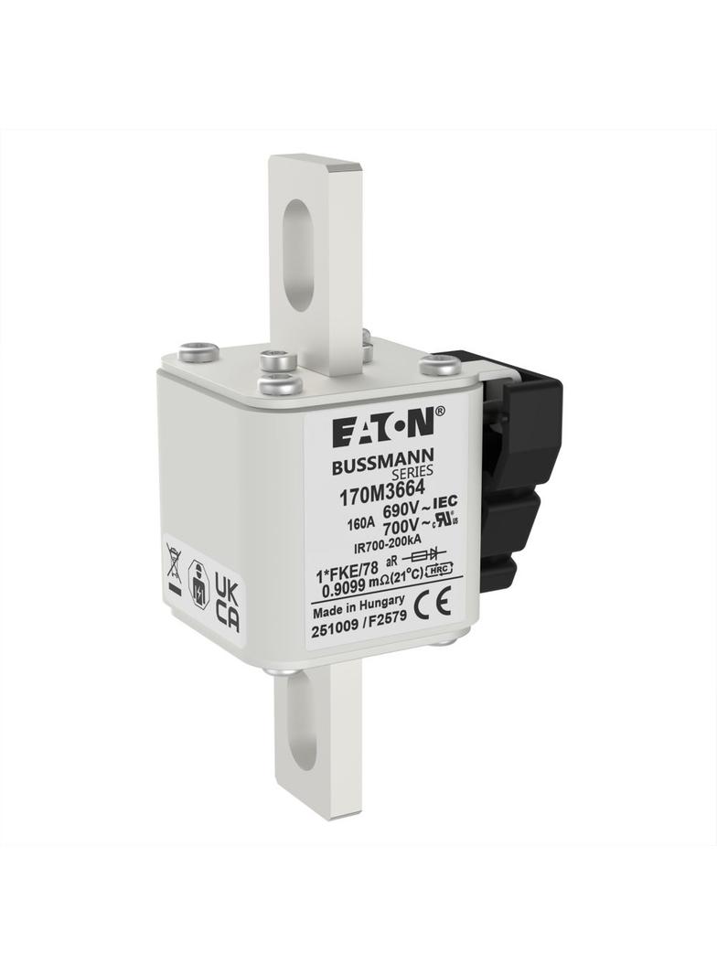 FUSE 160A 690V 1*FKE/78 AR UC Wkładka szybka 160A AC 690V rozmiar 1 45x59x110 mm aR, 170M3664 EATON