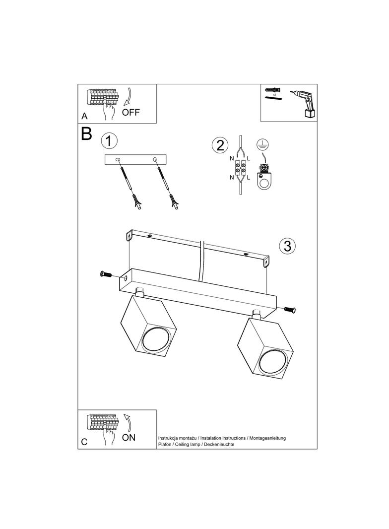 Sollux Plafon KEKE 2 dąb SL.1036