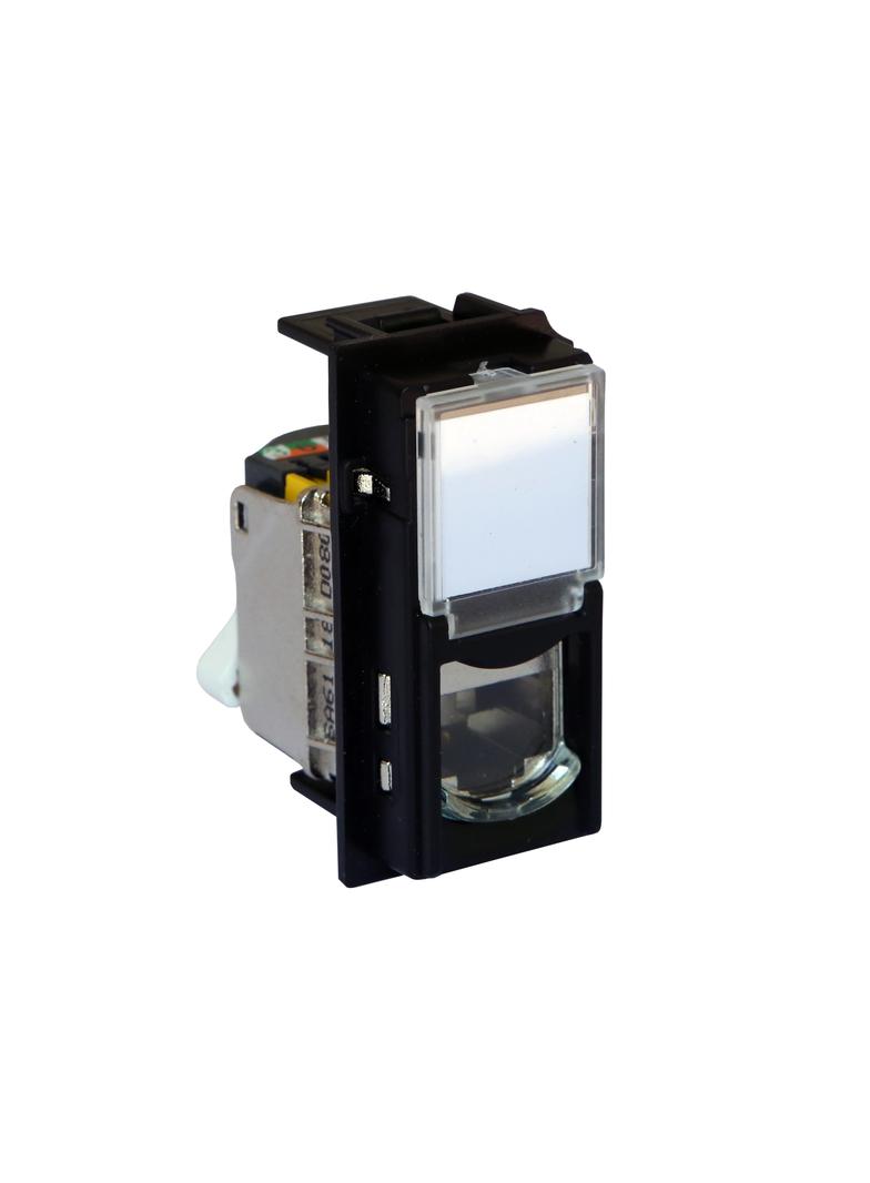 LIVING NOW - GNIAZDO RJ45 - UTP - KAT.6A - 1 MODUŁ - CZERŃ, Bticino