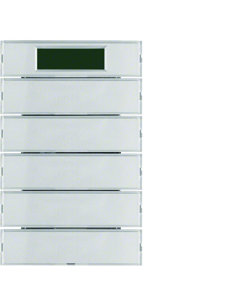 BERKER K.5 Przycisk pięciokrotna z regulatorem temperatury i wyświetlaczem aluminium 75665774 HAGER