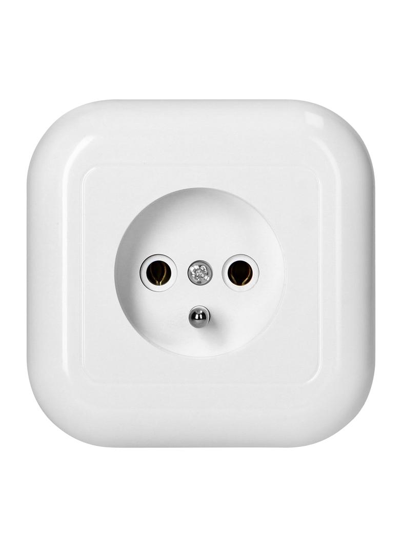 Gniazdo pojedyncze podtynkowe 2p+Z 16A, 250V, FAN, biały