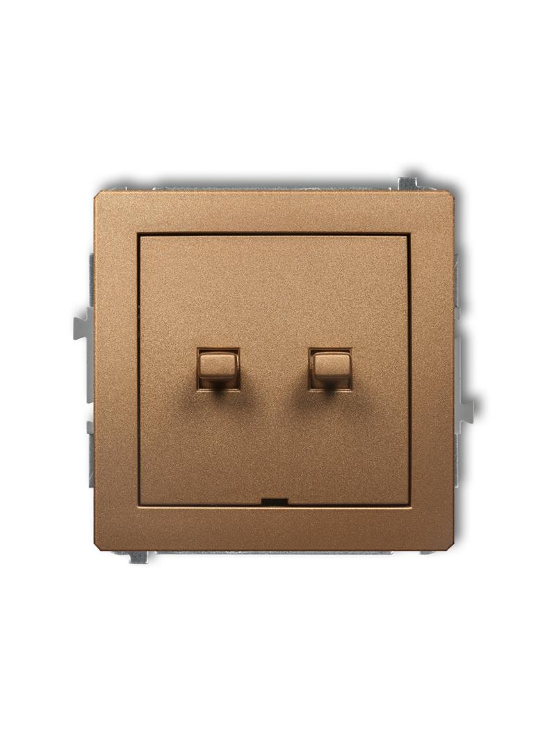 DECO Mechanizm łącznika podwójnego schodowego w stylu amerykańskim (dwa klawisze bez piktogramów) zł