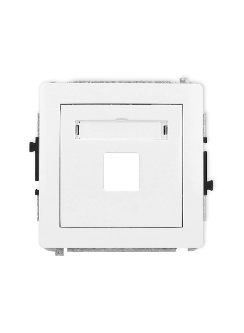DECO Mechanizm gniazda multimedialnego pojedynczego bez modułu (standard Keystone) biały