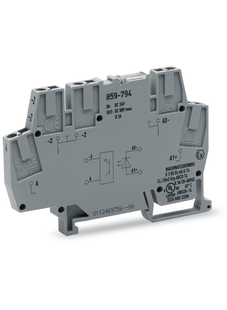 Złączka szynowa z optoseparatorem 24V DC/24V DC/100mA /10szt./ 859-794 WAGO