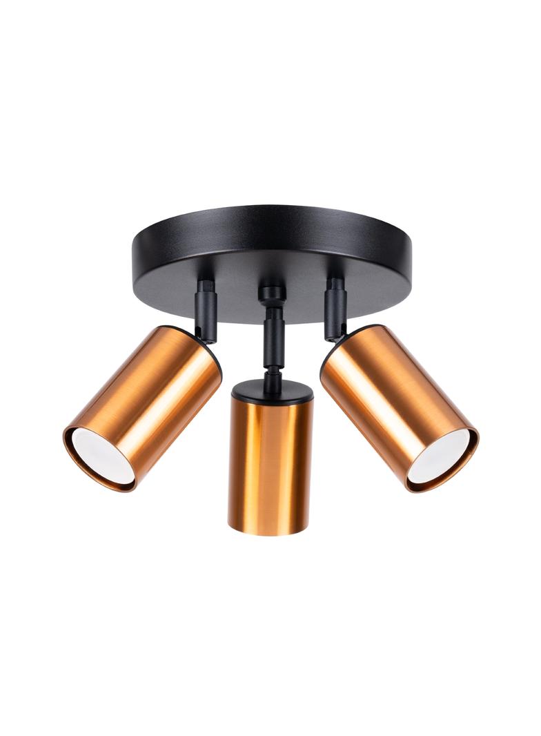 Plafon WINX 3P czarny/miedź