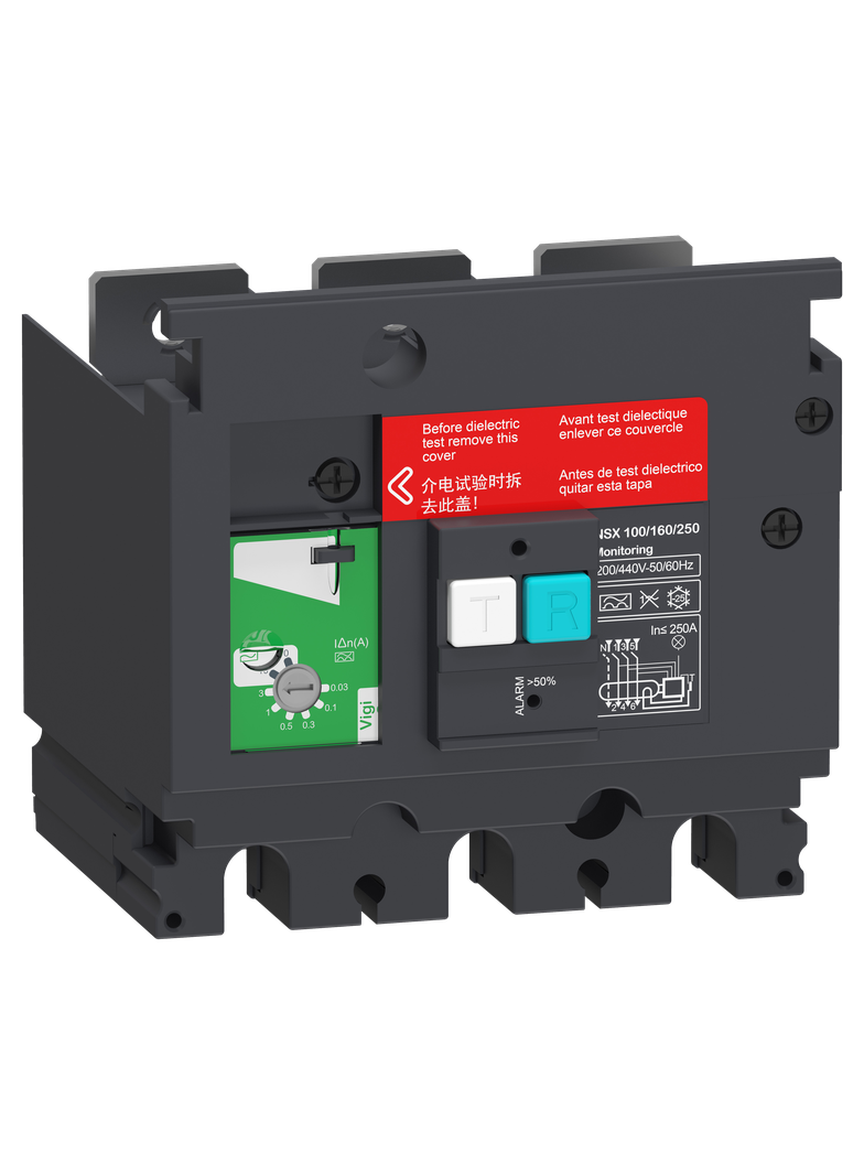 Moduł róznicowy VigiPacT, ComPacT NSX, 100/160/250, 200 VAC do 440 VAC, 30 mA do 30 A, 3P