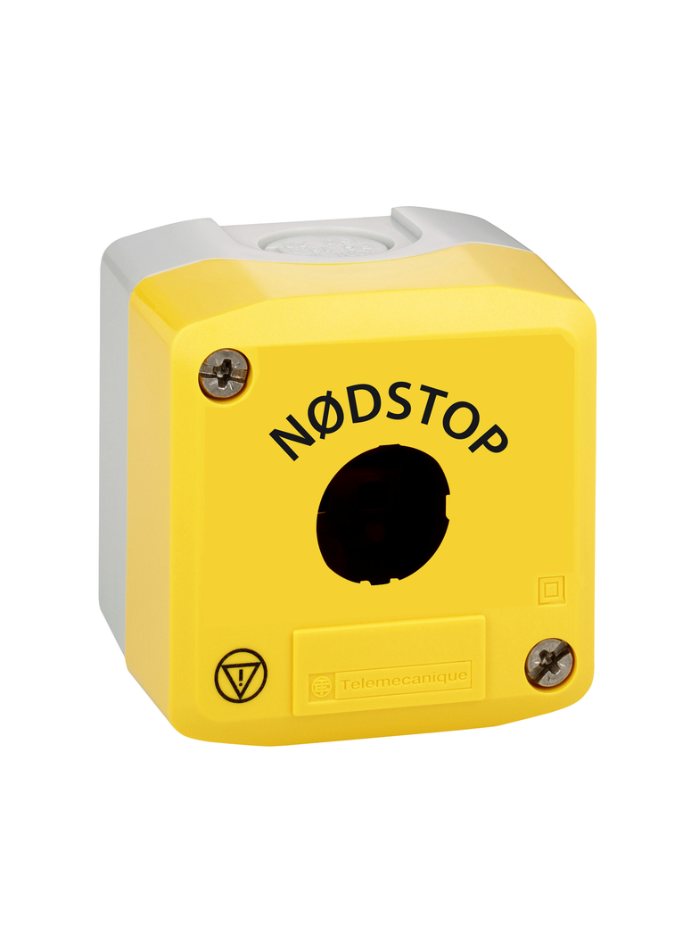 Harmony XALK Pusta obudowa, żółta, z szarą podstawą, 1 wywiercenie