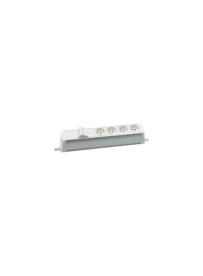"Simon 480 TS48-230E400K0-30 Listwa poszerzona 4 gn. typ E i płytka 2xRJ45 keystone