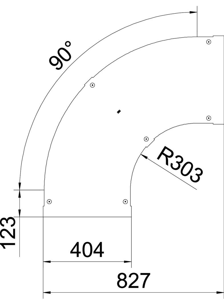 LBD 90 400 R3 A2 Pokrywa łuku 90°