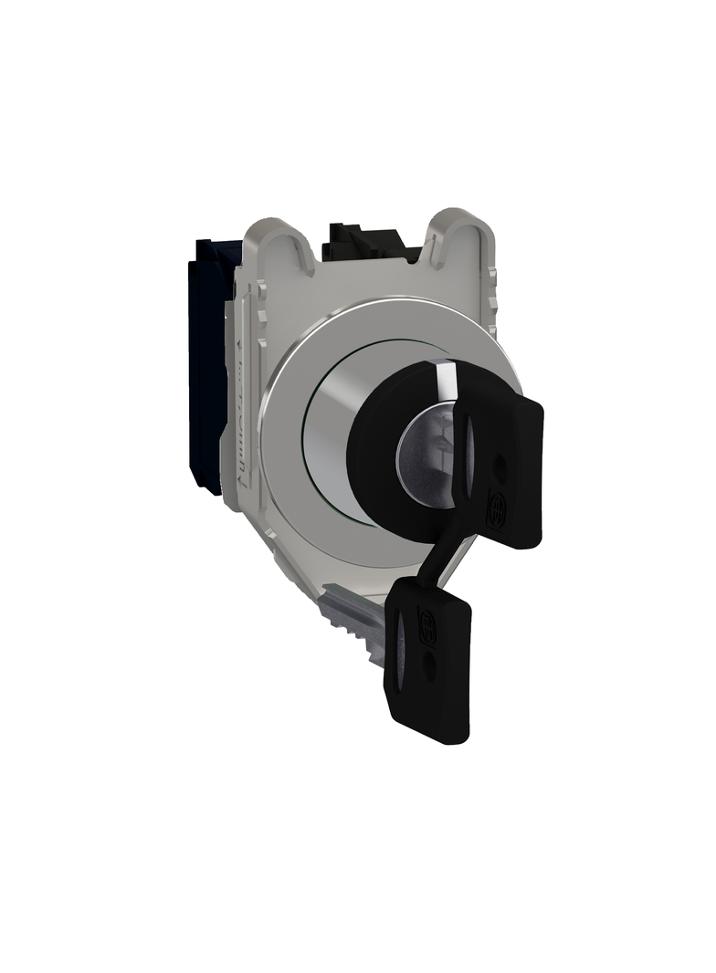 Harmony XB4 Przełącznik z kluczem zlicowany metal czarny fi30 klucz n°455 3 położeniowy stabilny 2Z XB4FG33 Schneider