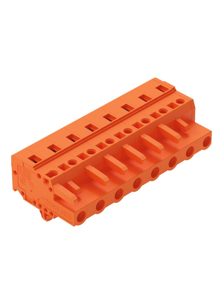 MCS-MIDI Classic gniazdo 8-bieg. pomarańczowy raster 7,62 mm /25szt./ WAGO