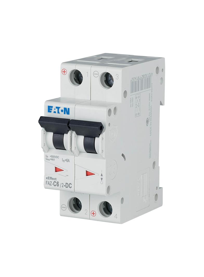 FAZ-C6/2-DC Wyłącznik nadprądowy 10kA DC C6A 2P 279137 EATON