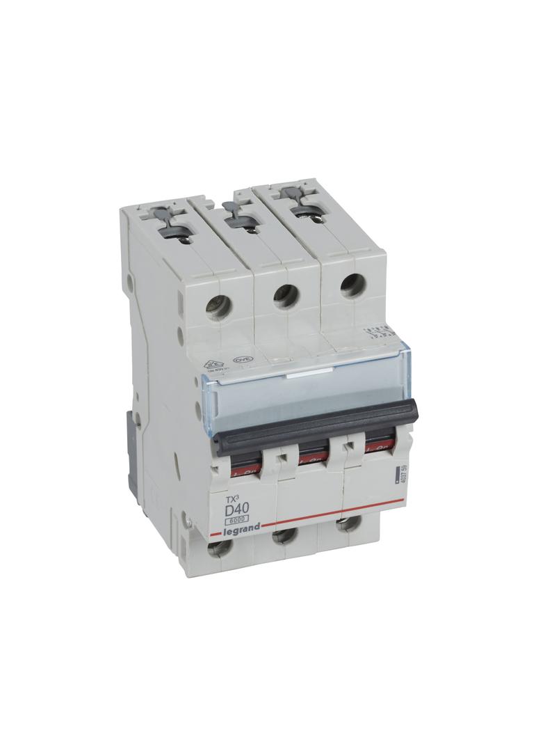 Wyłącznik Nadprądowy S 303 3P D40A 6kA TX3 403759 LEGRAND