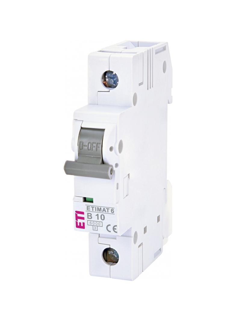 Wyłącznik nadprądowy MAT 6 1P B10A 002111514 ETI