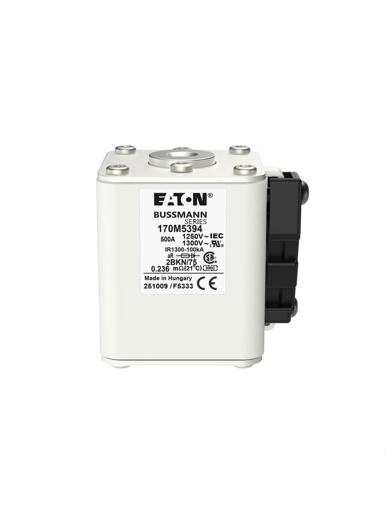 FUSE 500A 1250V 2BKN/75 AR CU Wkładka szybka 500A AC 1250V rozmiar 2 61x75x77 mm aR IEC UL 170M5394
