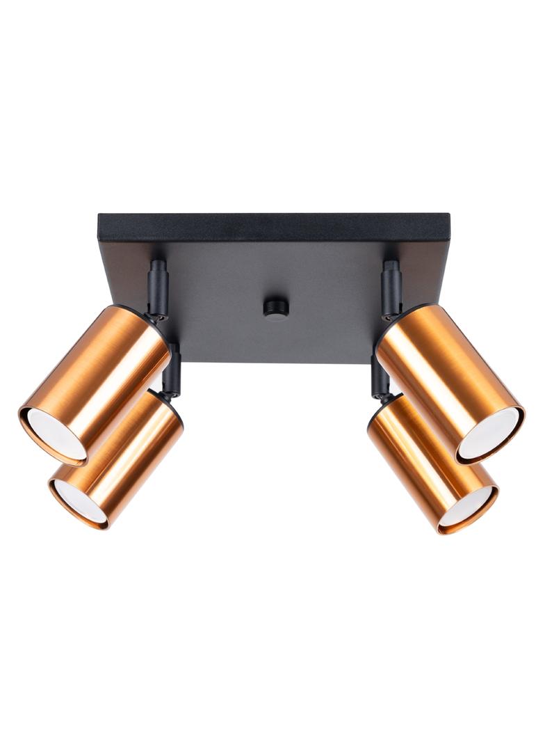 Plafon WINX 4 czarny/miedź