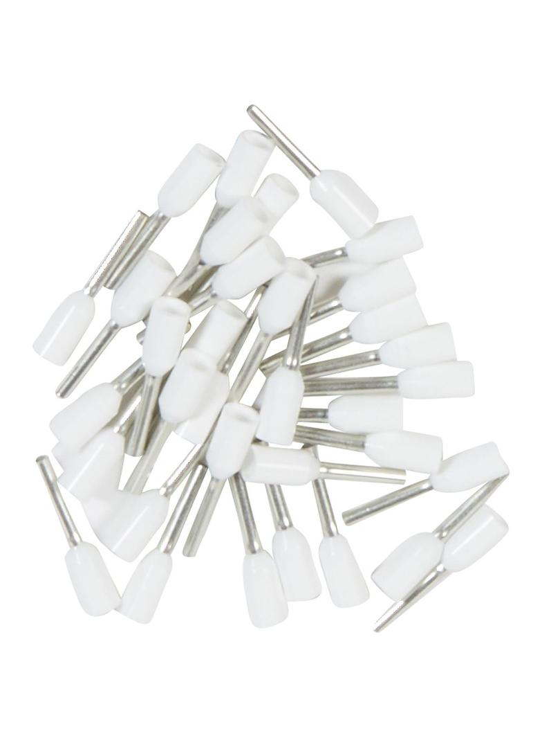 KOŃCÓWKA TULEJKOWA Z KOŁNIERZEM IZOL. 0,5MM2 DOSTARCZANA W PASKACH - BIAŁA, Legrand