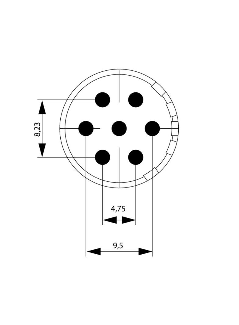 SAI-M23-BE-7-F Wkładka stykowa do złączy okrągłych WEIDMULLER