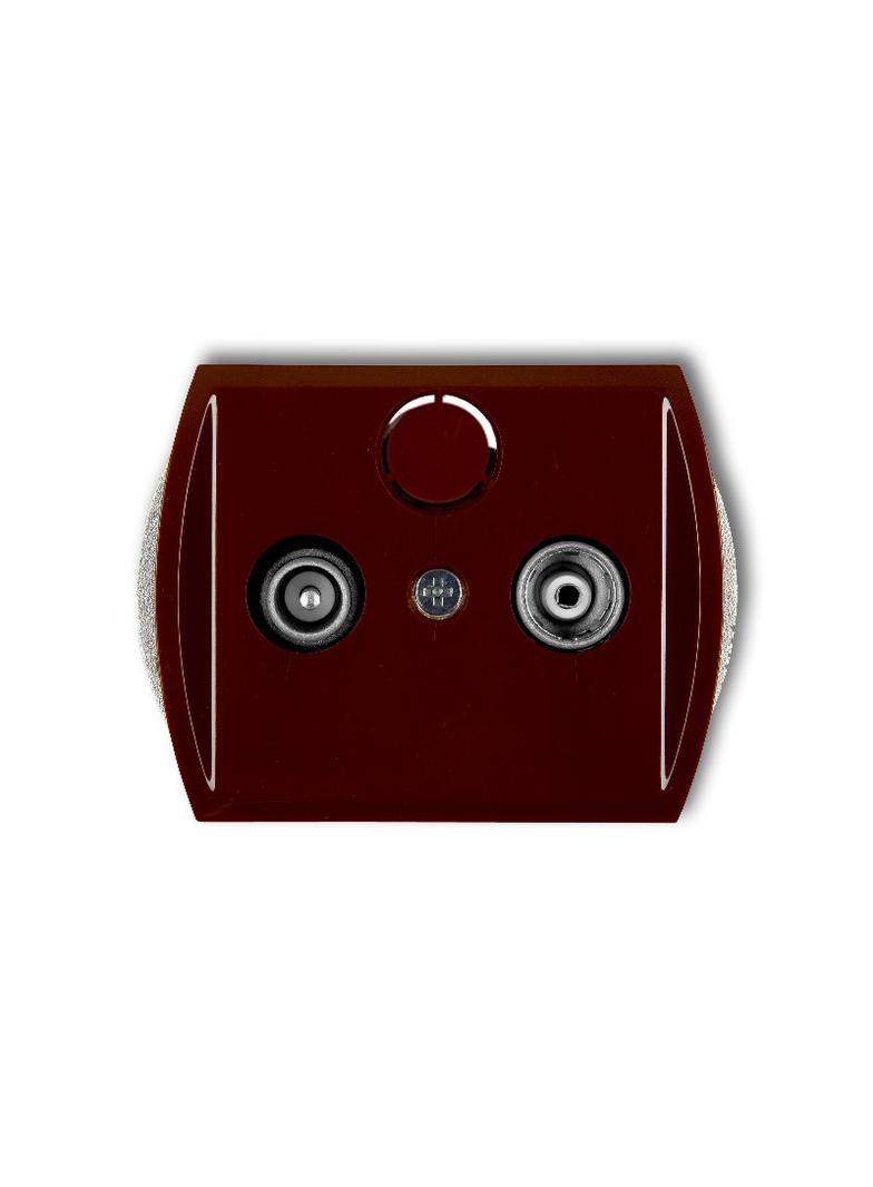 TREND Mechanizm gniazda abonenckiego RTV przelotowego 9dB brązowy