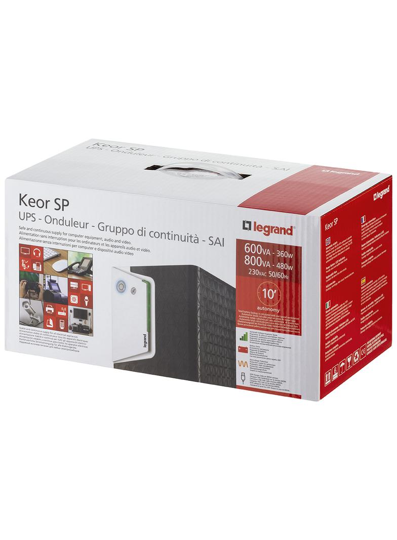 UPS Keor SP 600VA, Line Interactive, IEC+FR, Legrand
