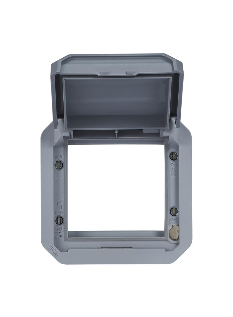 NOWE PLEXO - ADAPTER ARTEOR/MOSAIC Z PRZYCIEMNIONĄ KLAPKĄ MECHANIZM SZARY 069584L LEGRAND