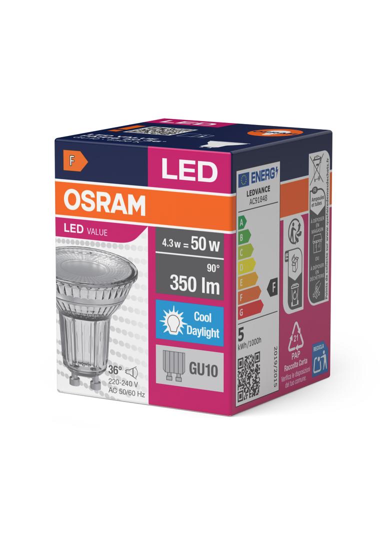 Żarówka LED VALUE PAR16 50 36st 4,3W/865 GU10 4058075817715 LEDVANCE