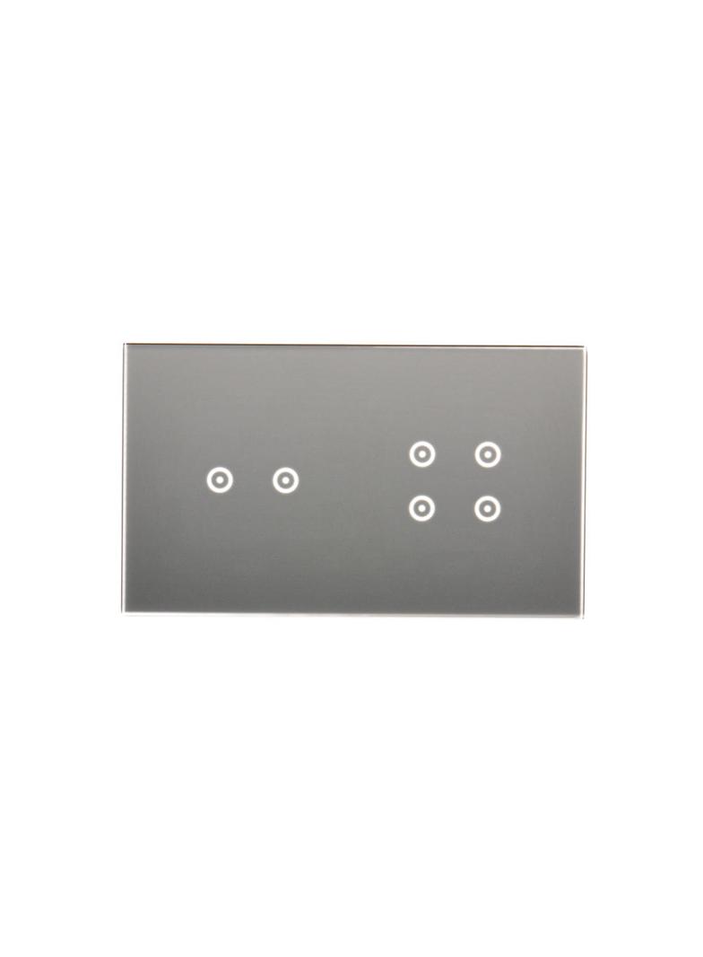 Simon 54 Touch Panel dotykowy S54 Touch 2 moduły 2 pola dotykowe poziome + 4 pola dotykowe srebrna mgła DSTR224/71 KONTAKT