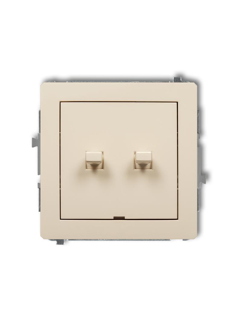 DECO Mechanizm łącznika podwójnego schodowego w stylu amerykańskim (dwa klawisze bez piktogramów) be