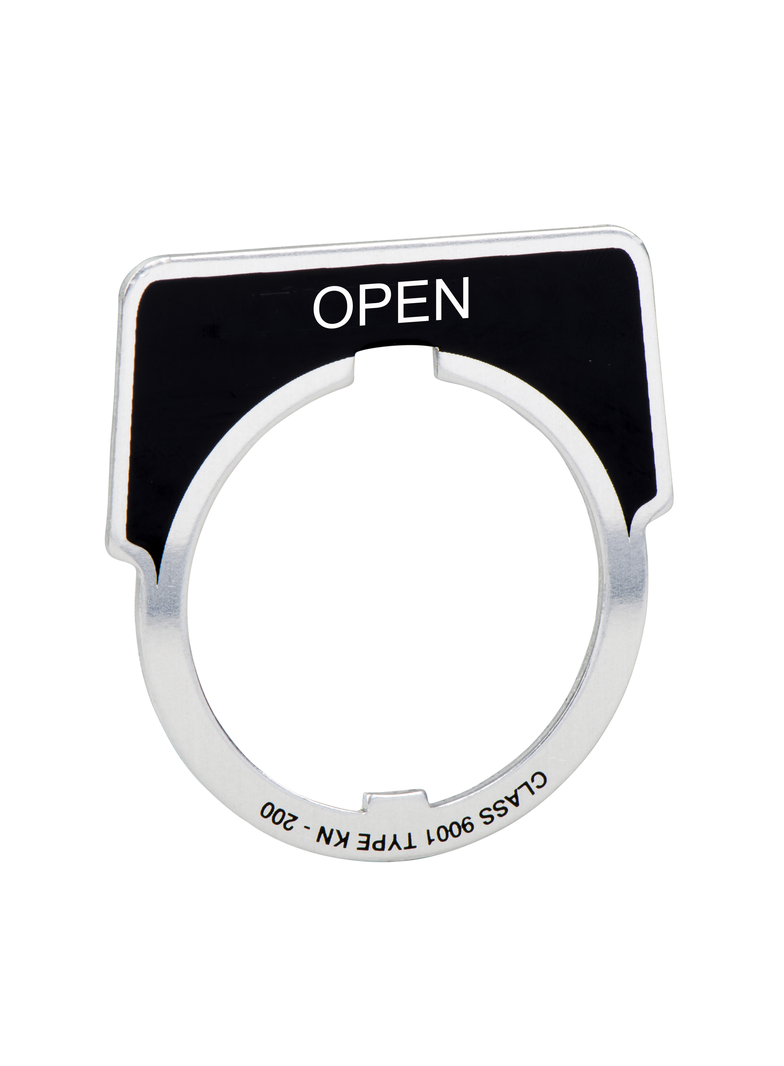 Harmony 9001K Legenda do przycisku, 30 mm, T K, oznakowana OPEN