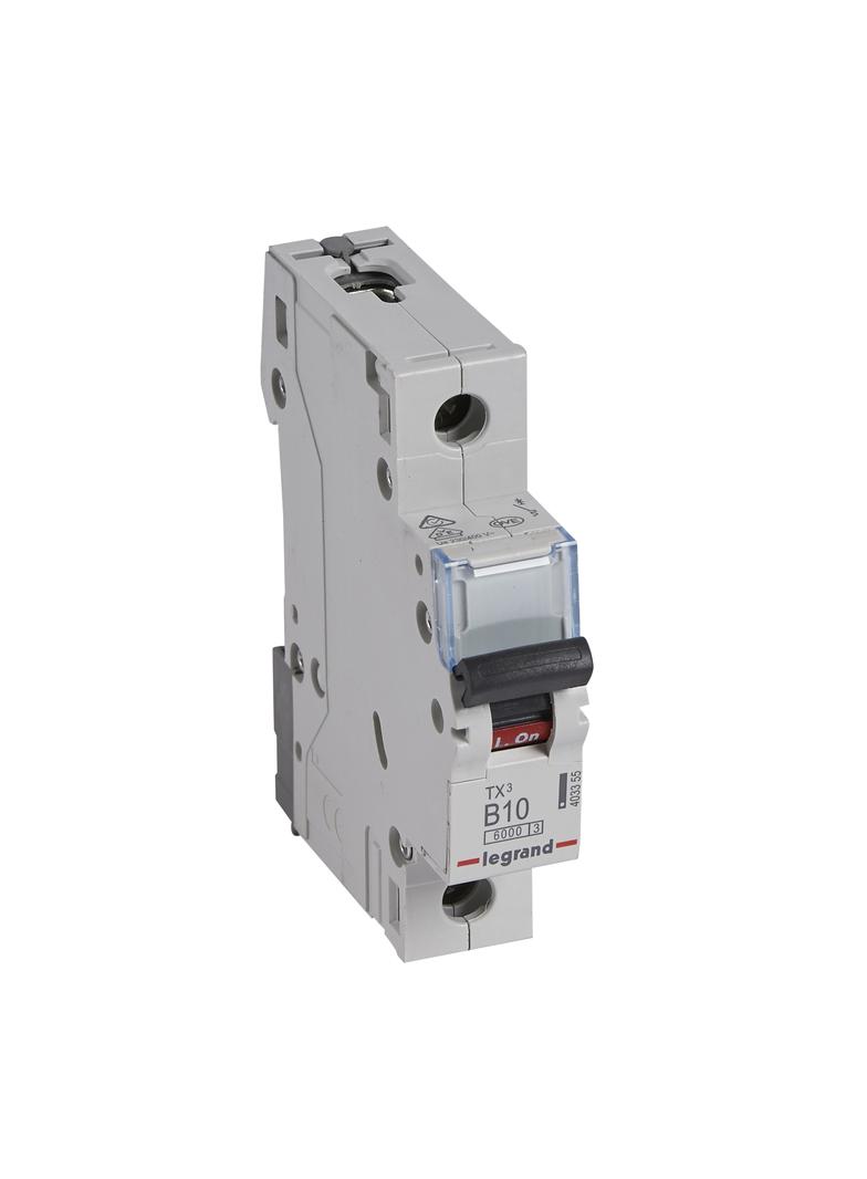 WYŁĄCZNIK NADPRĄDOWY S 301 1P B 10A 6000A SERII TX3, Legrand