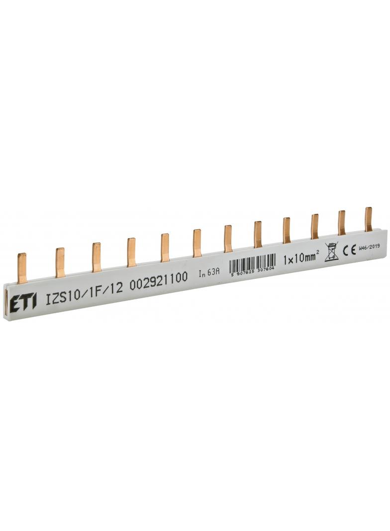 Szyna łączeniowa sztyftowa 1P 63A 10mm2 (12 mod.) IZS10/1F/12 (0,21) 002921100 ETI