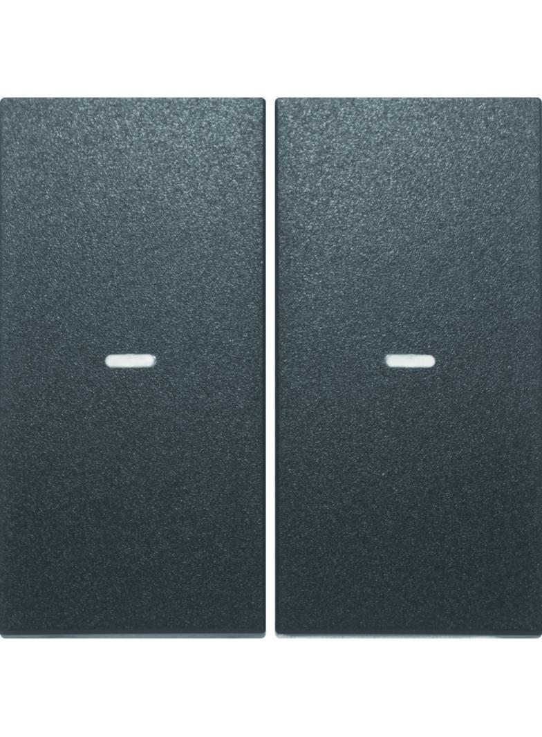 BERKER KNX e/s B.x Klawisze z soczewką do modułu przycisku podwójnego antracyt mat lakierowana. 80960385 HAGER