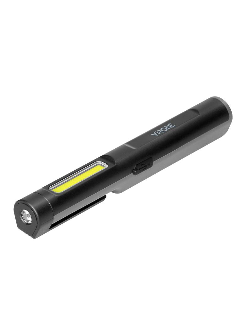 Latarka warsztatowa LED, 5+3W, 300lm+70lm, 600mAh, magnes, klips