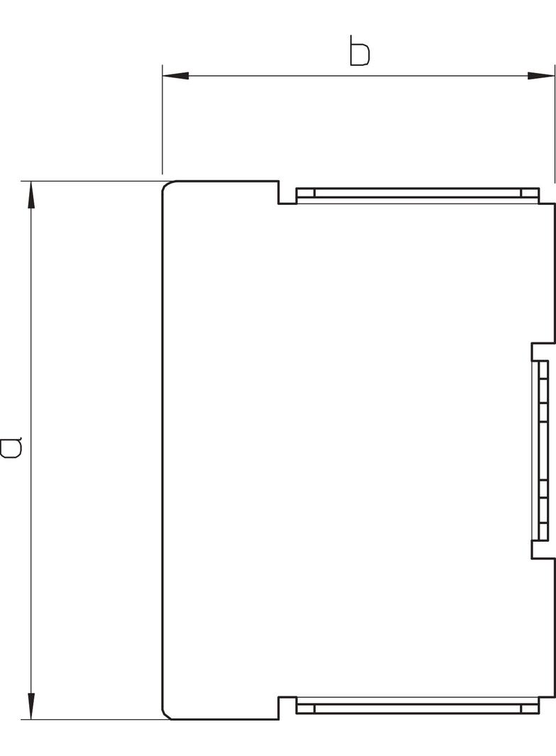 KOŃCÓWKA KANAŁU LKM 40X60 CZB.