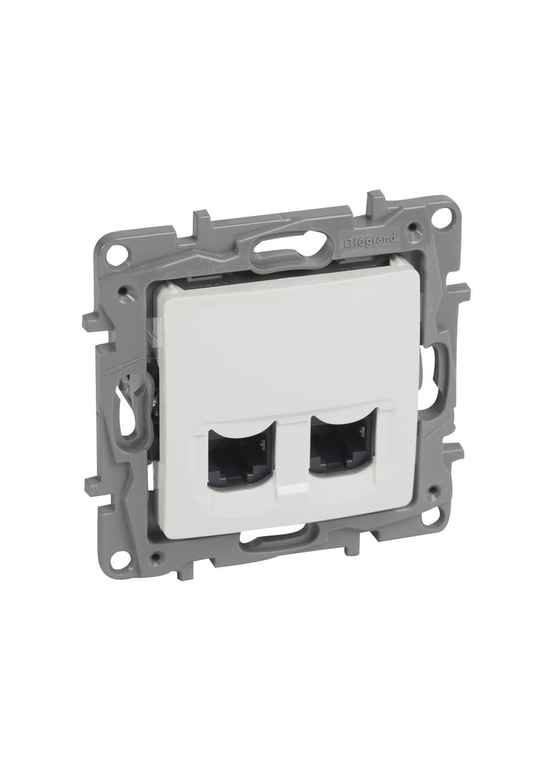 Niloe/Niloe Selection - Gniazdo 2Xrj45 Kat. 6 Ftp Białe 764578 LEGRAND