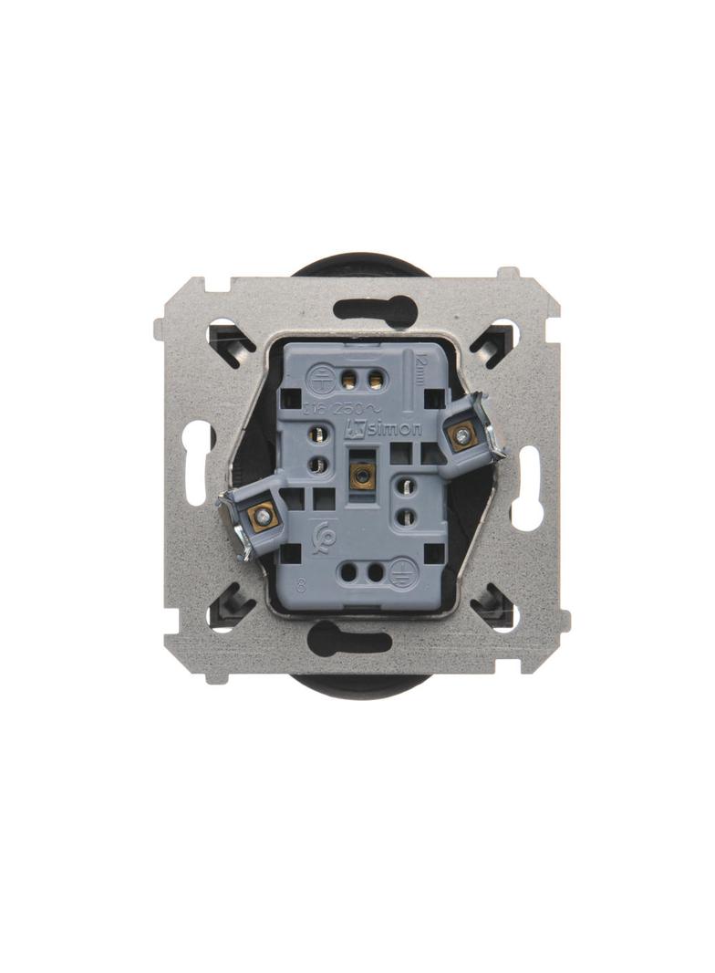 Simon 54 Gniazdo podwójne z/u z przesłonami 16A z. śrub. antracyt