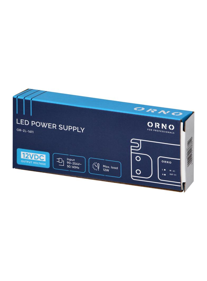 Zasilacz LED 12V DC 12W 1A IP20 OR-ZL-1611 ORNO