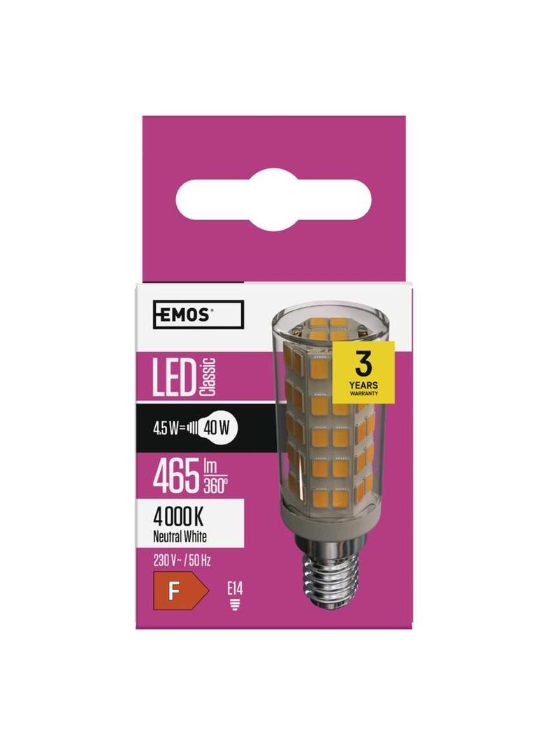 Żarówka LED do okapu 4,5W E14 465lm 4100K CLASSIC ZQ9140 ZQ9141 EMOS